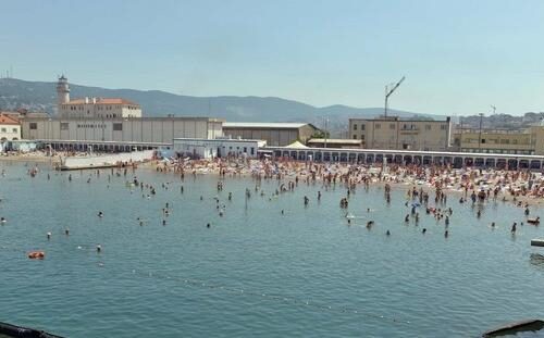 Spiagge separate a Trieste